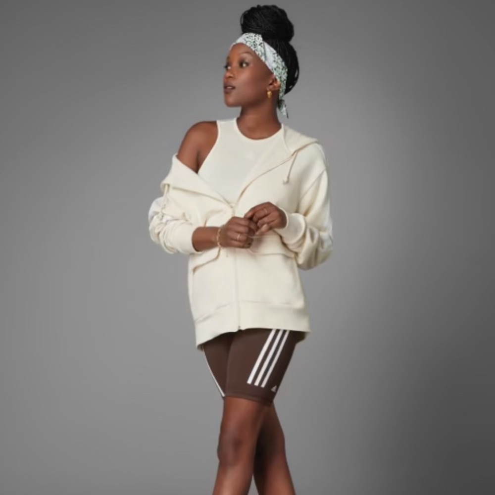 Adidas Cream Hoodie with Green and Yellow Graphic - Picture 3 of 7